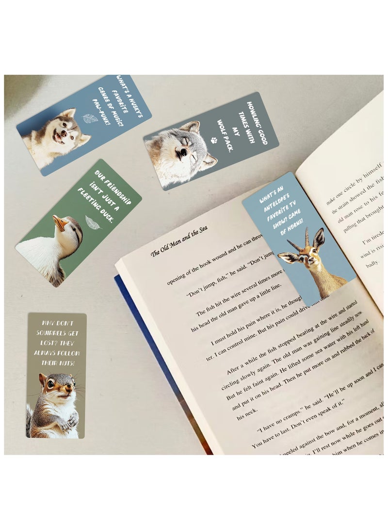 30 قطعة من علامات الكتب الورقية بموضوعات حيوانات لطيفة للبالغين والأطفال علامات كتب حيوانات فريدة للطلاب والمعلمين والمدرسة والمكتب المنزلي وعشاق القراءة - Image 5