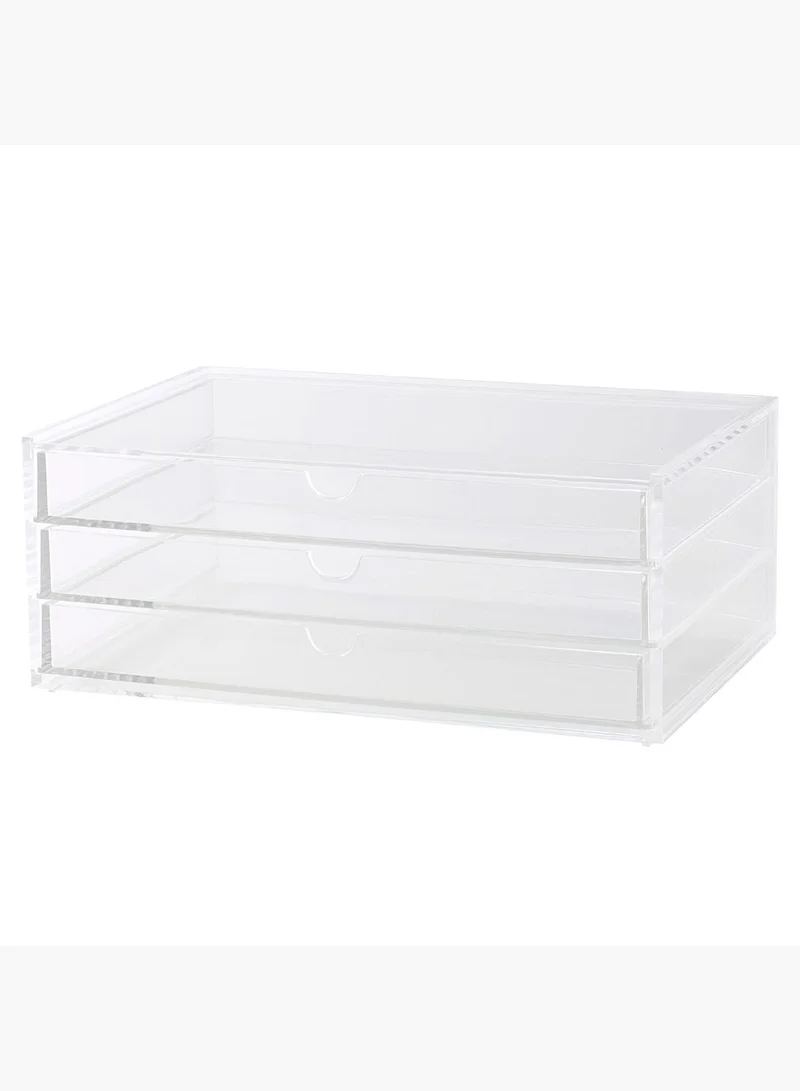 MUJI Clear Stationery Organizer Three Drawers