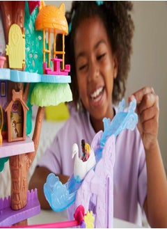 Polly Pocket Polly Pocket Doll House with 2 Micro Dolls and Accessories, Toy Car, Doll Furniture and 4 Pets, Expandable Pet Adventure House  - Image 2
