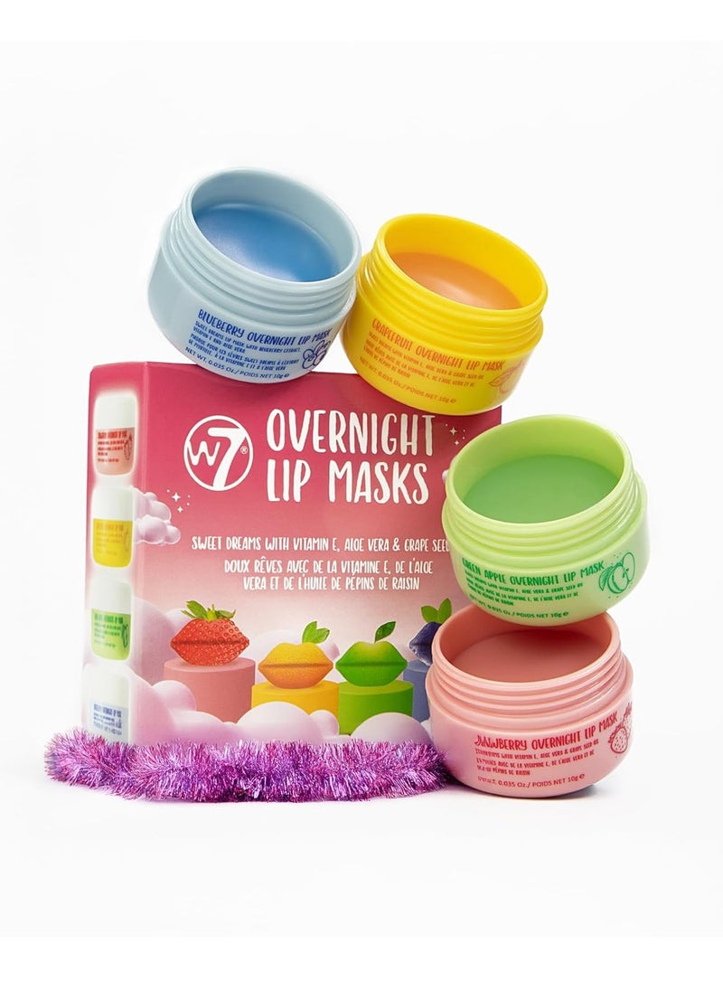 W7 W7 Sweet Dreams Overnight Lip Masks - Stocking Stuffer Gift Set - Lip Treatment with Aloe Vera & Vitamin E - Hydrating, Moisturizing Formula  - Image 1