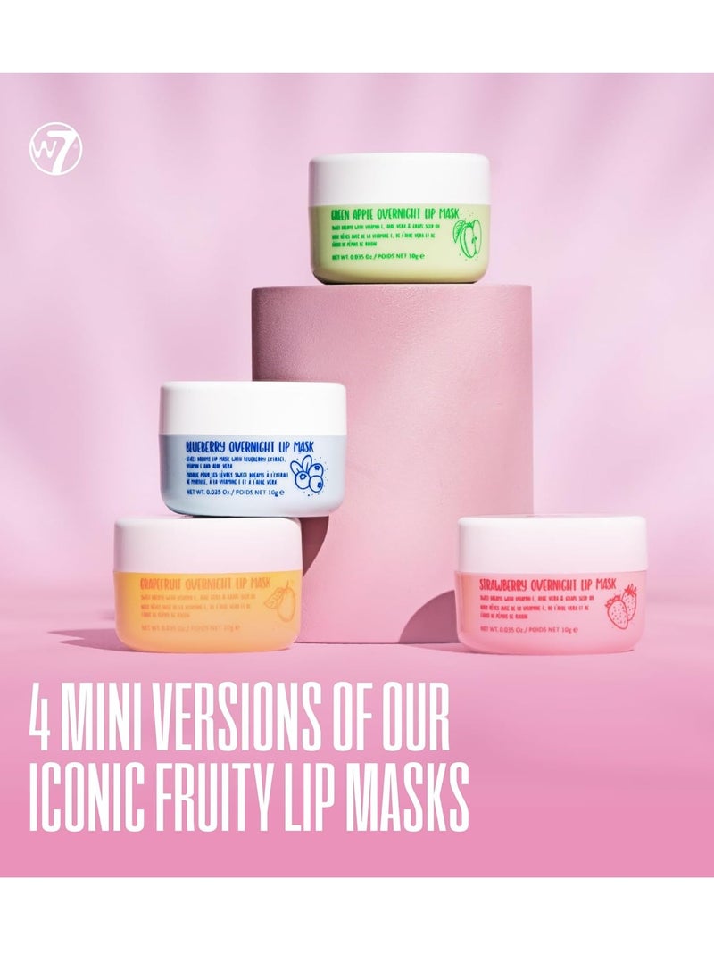 W7 W7 Sweet Dreams Overnight Lip Masks - Stocking Stuffer Gift Set - Lip Treatment with Aloe Vera & Vitamin E - Hydrating, Moisturizing Formula  - Image 4