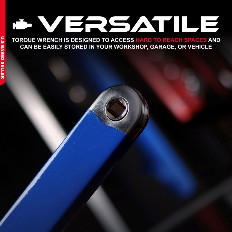 ABN Extension Wrench, 15in - 3/8in Adapter SAE Non-Swivel Leveraging Ratchet, Socket Wrench Tool with 3 Adapters - Image 3