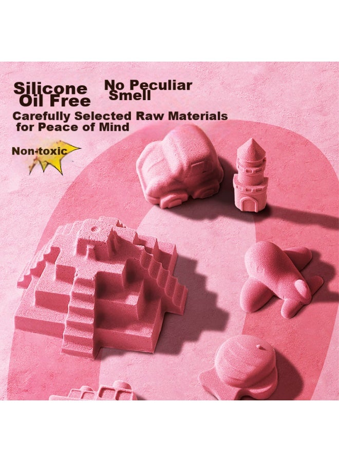 Space Sand Non-toxic 8-jin Sand Set, Children's Play Sand Toy, Non-colored Clay, Pink Dreamy Sand, Beach Gift - Image 2
