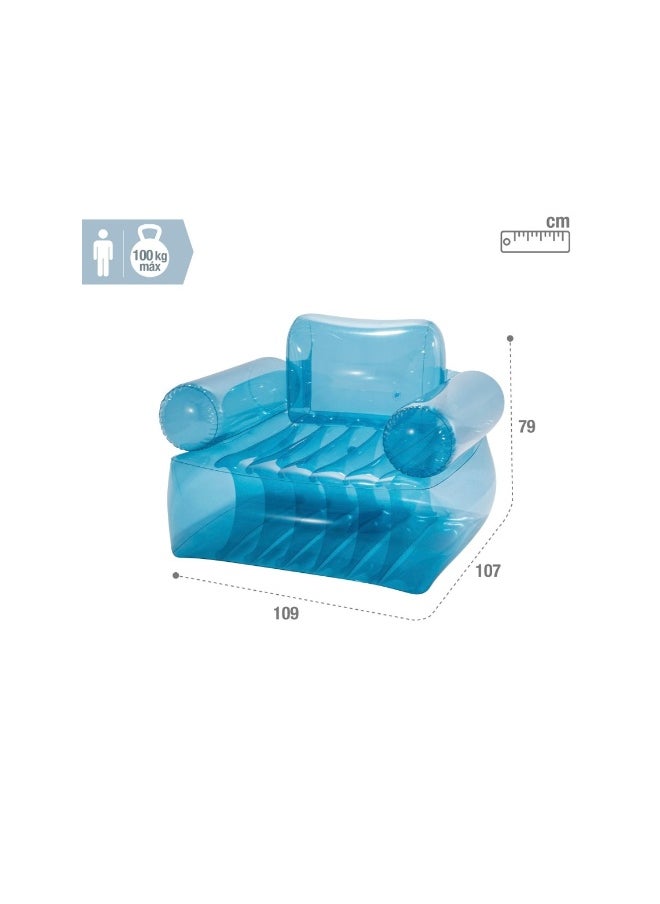 INTEX - Transparent Blue Inflatable Chair from Intex - Image 1