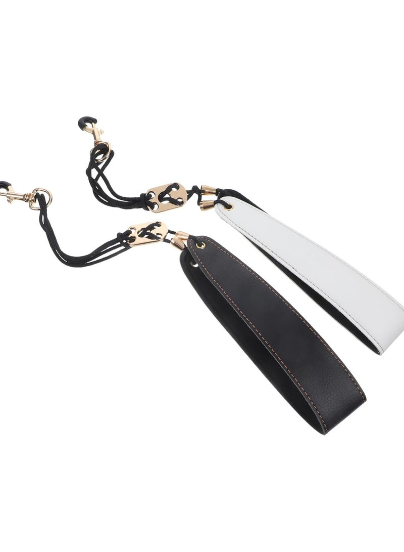 GGOOT 2pcs Saxophone strap saxophone accessories adjustable sax neck strap alto tenor shoulder belt sax harness strap sax leather strap instrument Metal shoulder rest child hanging neck Assorted - Image 1