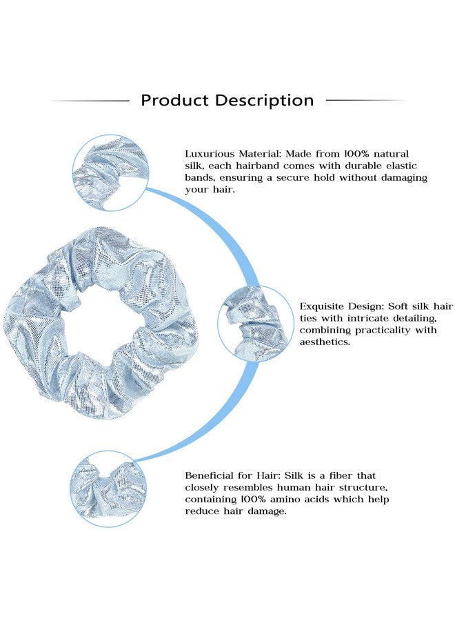 KOOMAGIC 12 Pcs Shiny Metallic Cheer Dance Hair Scrunchies For Thick Hair School Performance/Sports/Practice/Party/Gymnastics Scrunchie Ponytail Holder Wrist For Girls Cosplay Show (Gold) - Image 2