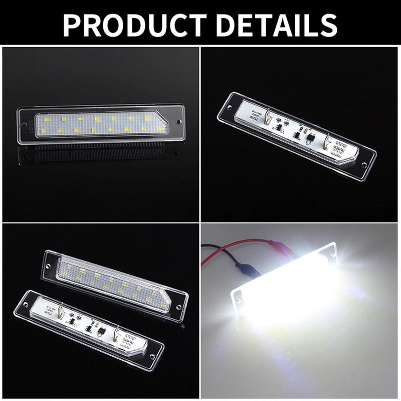 QASULER 2X Canbus 12V SMD White License Plate Lights - Image 5