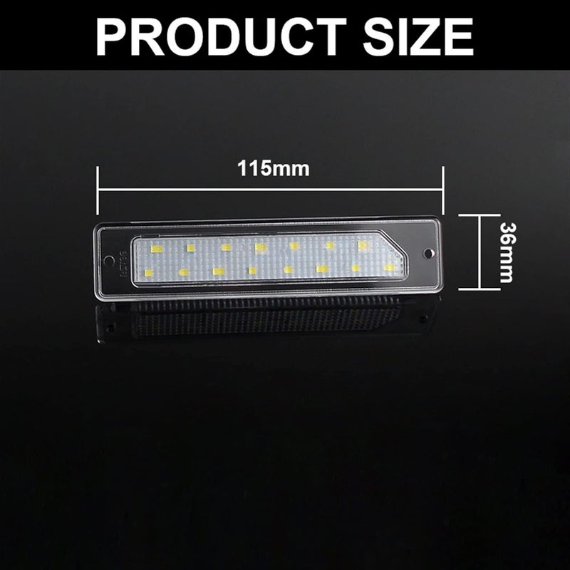 QASULER 2X Canbus 12V SMD White License Plate Lights - Image 2