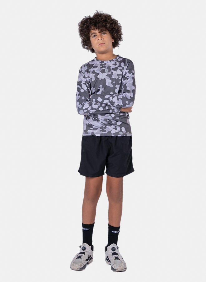 Ghost Unisex Long Sleeve Base Tee - Gray Camo - Image 4