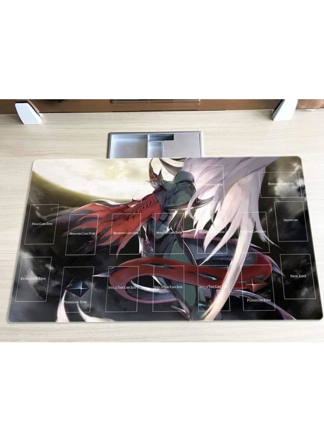 Mlikemat New Playmat Elemental Hero Flame Wingman TCG CCG Card Game Mat with Zones+ Free Bag (ZD014-438-A) - Image 3