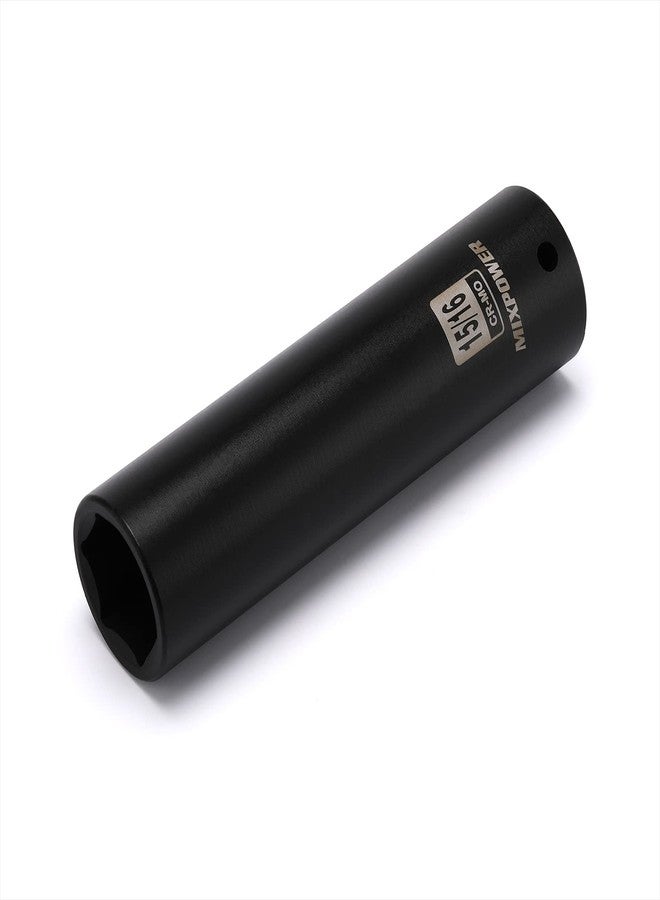 MIXPOWER 1/2" Dr. x 15/16 Inch Extra Long Deep Impact Socket, 6 Point, Cr-Mo Alloy Steel, 5 Inch Length, 15/16" - Image 1