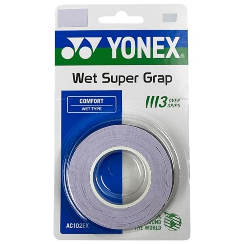Wet Super GRAP Overgrip, Comfort, 3 Pack, 30 Pack, 60 Pack for Tennis, Badminton, Squash Rackets, Choice of Colors - Image 3
