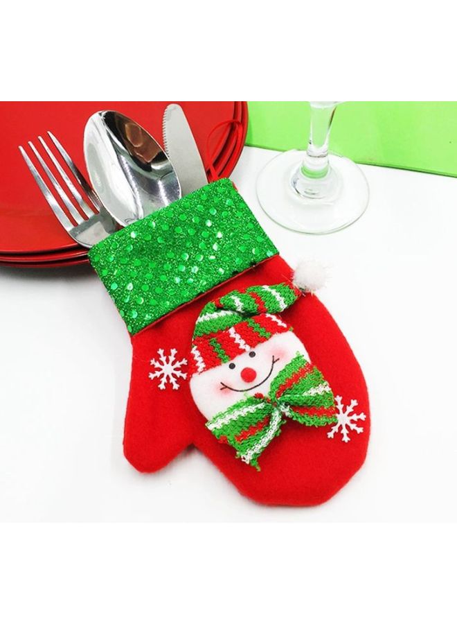 NIBEMINENT Snowman Glove For Tree Decoration Red/Green/White 9x16cm - Image 2