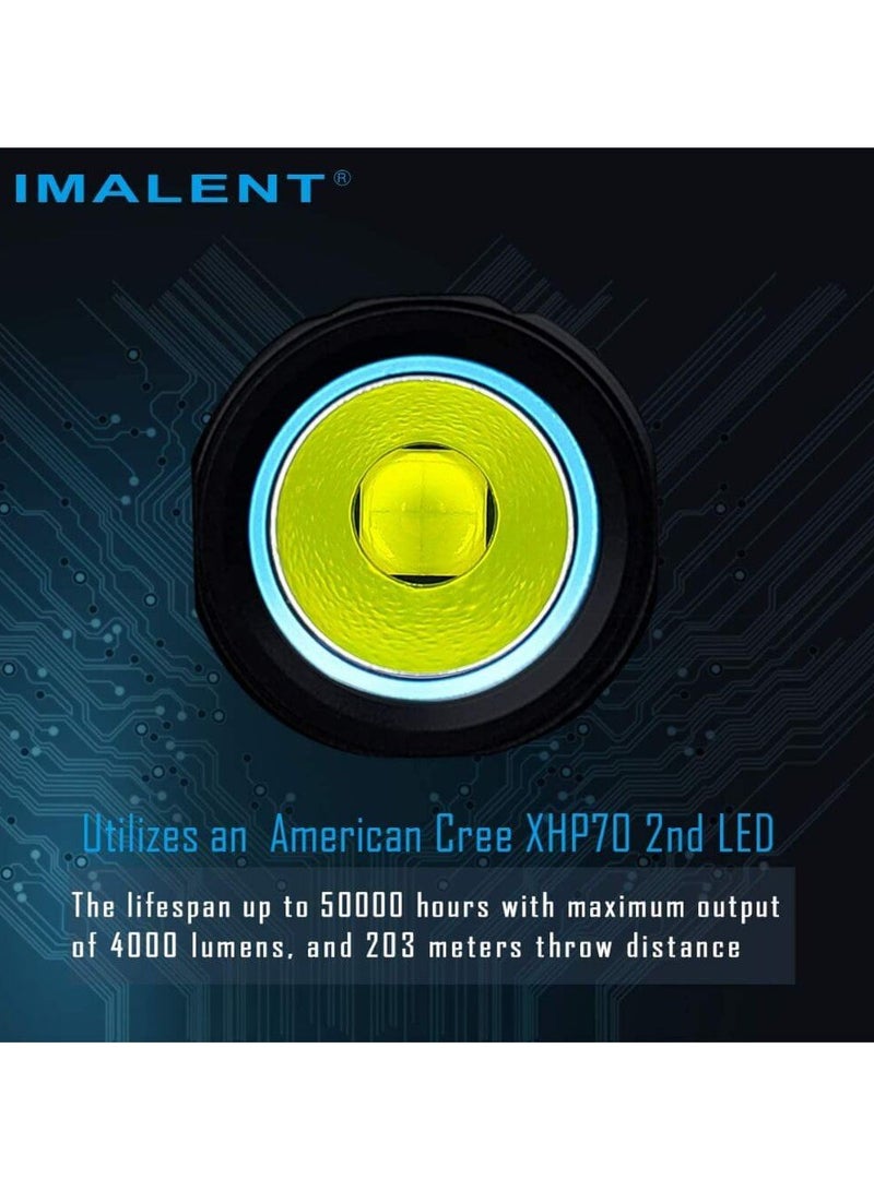 إيمالينت مصباح يدوي Imalent LD70 LED 4000 لومن، شاشة OLED، مقاوم للماء IPX8 - Image 3