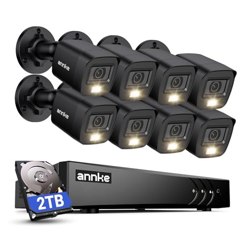 ANNKE 16CH 3K Lite FHD AI Surveillance Security Camera System with 2TB Hard Drive and 8X 2MP Outdoor Weatherproof CCTV Cameras with Smart Dual Light, Human Vehicle Detection, Color Night Vision - Image 1