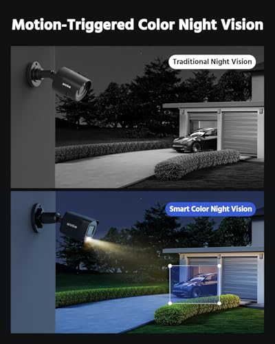 ANNKE 16CH 3K Lite FHD AI Surveillance Security Camera System with 2TB Hard Drive and 8X 2MP Outdoor Weatherproof CCTV Cameras with Smart Dual Light, Human Vehicle Detection, Color Night Vision - Image 3