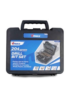 VTOOLS 204 Piece Drill Bit Set With HSS Bits and Storage Case VT2127  - Image 3