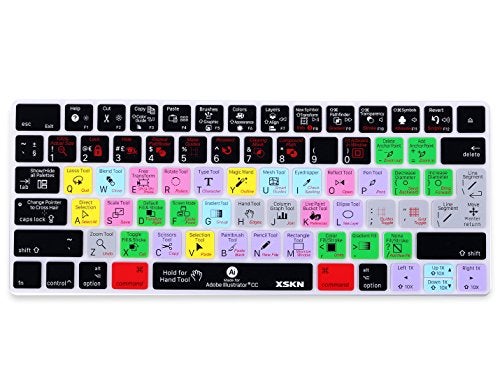 XSKN Illustrator Shortcut Silicone Keyboard Cover Skin for Apple 2015 Released Magic Keyboard A1644 MLA22LL/A MLA22B/A (Not fit for Other Models) - Image 1