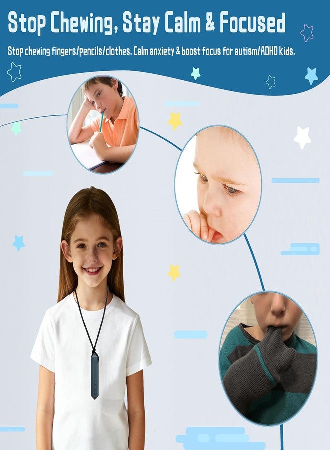 LeeYean Chew Necklaces for Sensory Kids, 18 Pack Chewy Toys with Autism ADHD SPD, Teething Necklace for Baby, BPA Free - Image 3