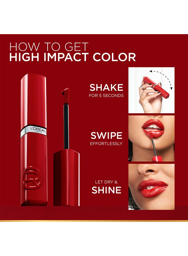 loreal paris L'Oréal Paris Infaillable Laque Resistance Liquid Lipstick 410 Rouge Bisou - Image 5