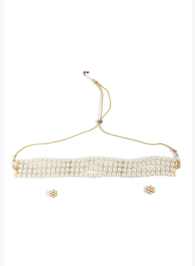 SOHI Gold-Plated Contemporary Jewellery Set