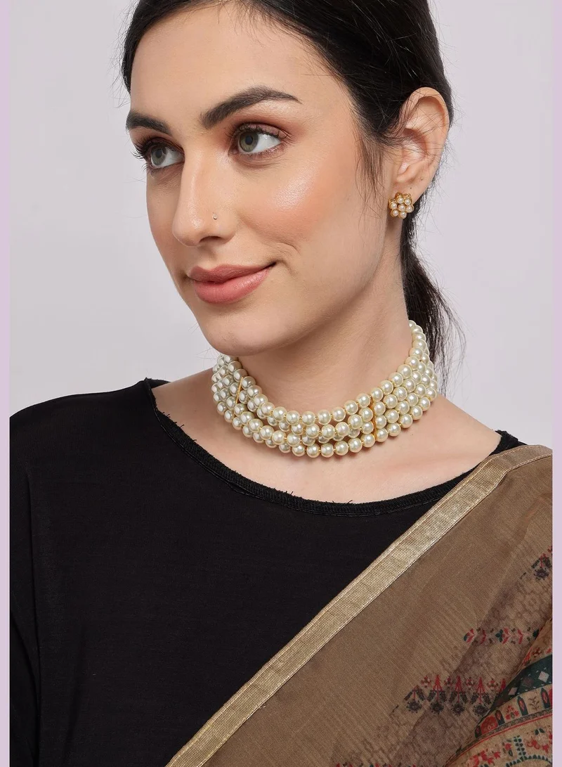 SOHI Gold-Plated Contemporary Jewellery Set