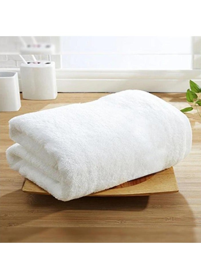 Maples White (Set of 2) Borderless Bath Towels – 100% Cotton, 600 GSM, Luxuriously Soft and Highly Absorbent - Image 1