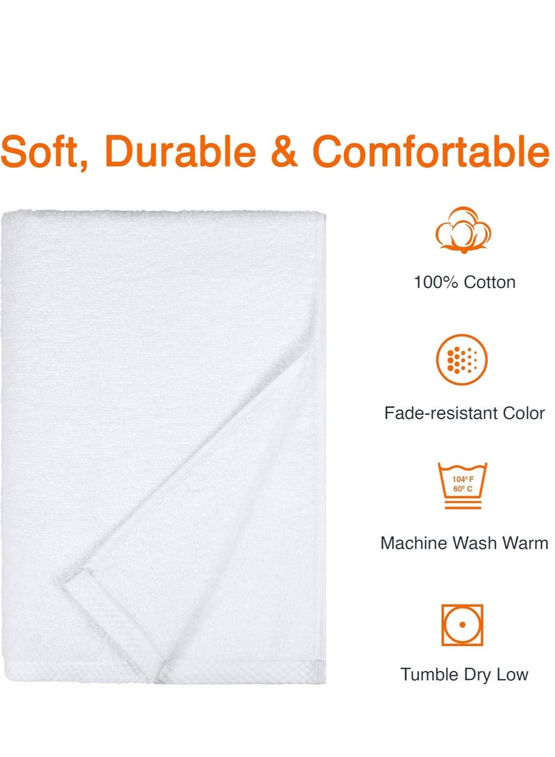 Maples White (Set of 2) Borderless Bath Towels – 100% Cotton, 600 GSM, Luxuriously Soft and Highly Absorbent - Image 2