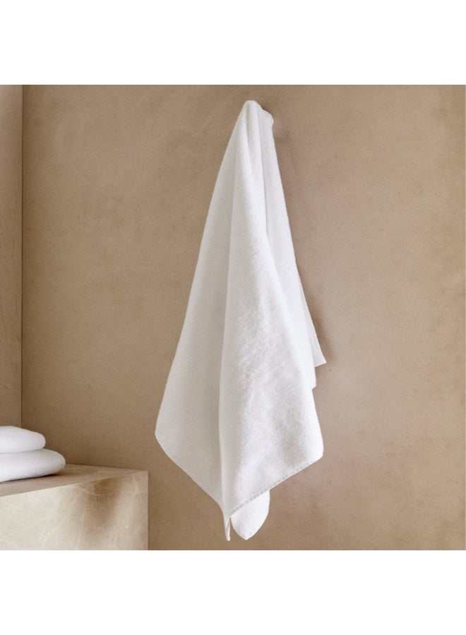 Maples White (Set of 2) Borderless Bath Towels – 100% Cotton, 600 GSM, Luxuriously Soft and Highly Absorbent - Image 3