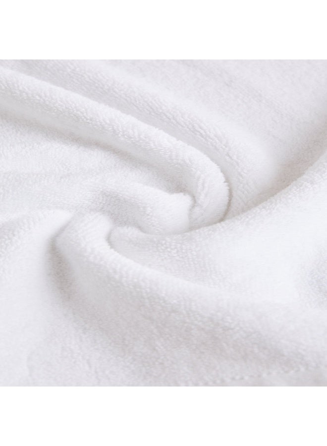 Maples White (Set of 2) Borderless Bath Towels – 100% Cotton, 600 GSM, Luxuriously Soft and Highly Absorbent - Image 4