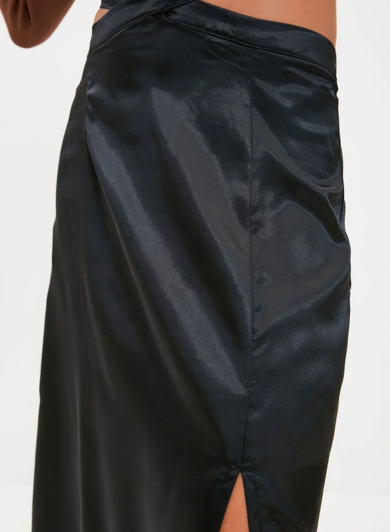 trendyol Side Split Midi Skirt