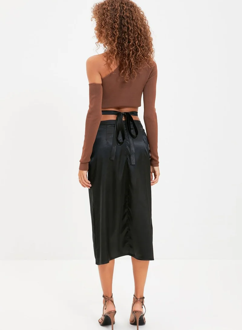 trendyol Side Split Midi Skirt