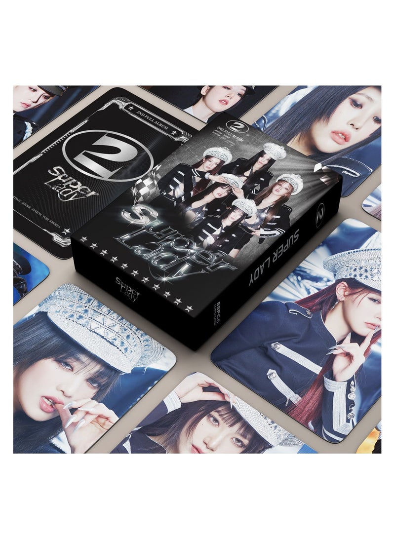 NIBEMINENT 55 Pcs Kpop (G)I-DLE Super lady Lomo Cards Card For Fans Collection Gifts - Image 2