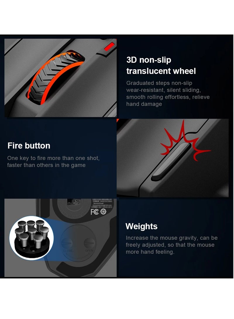 E-YOOSO X-39 USB Wired RGB Gaming Mouse,19 Buttons Programmable Game Optical Mice,16400 Dpi Paw3327 for Computer PC Laptop - Image 5