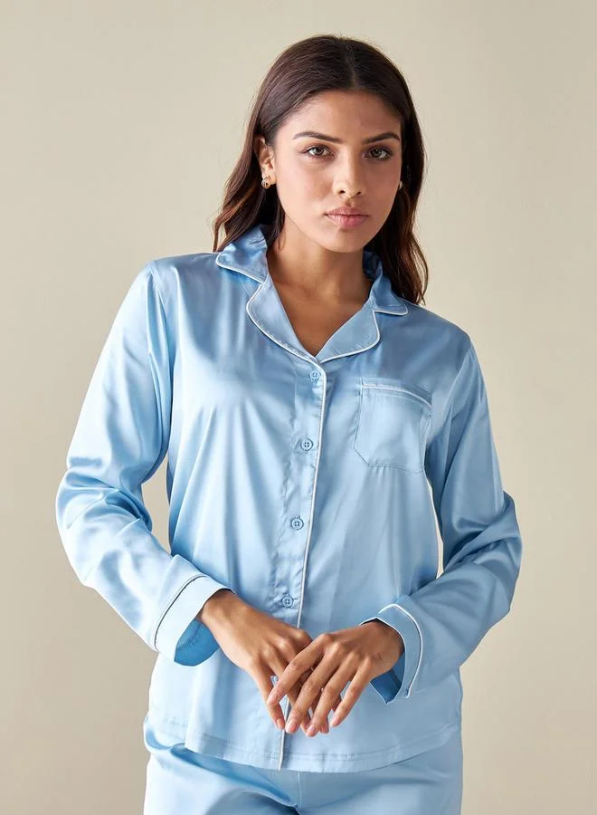 سبلاش فيڤ Notch Collar Shirt and Pyjama Set