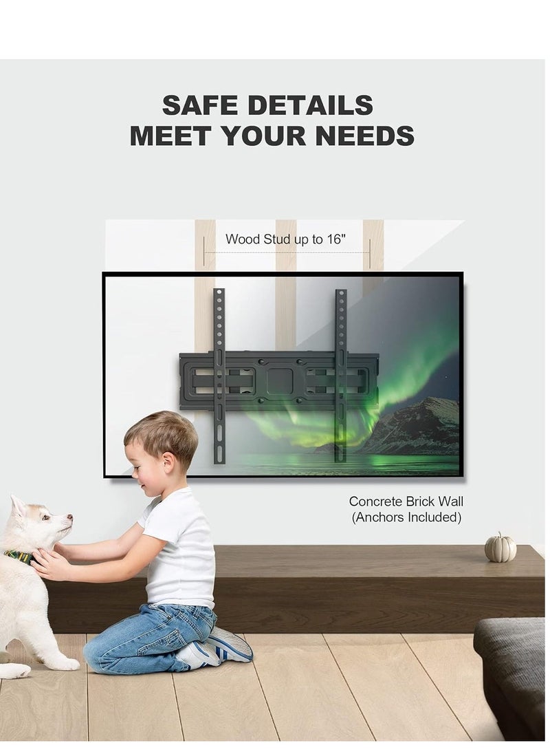 JAJEEK Full Motion Wall Mount TV Bracket for 26-55 Inch LED, LCD, OLED TVs – Dual Articulating Swivel Arms, Tilts & Swivels, Max VESA 400x400mm, Holds up to 99lbs, Adjustable Viewing Angles - Image 5