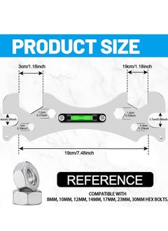 Y&D Shower Wrench Tool, Curved Angle Leveling Wrenches, Stainless Steel Universal Wrench, Plumbing Portable Bathroom Repair for Faucets, Heads, Hex Screws (2Pcs)  - Image 3
