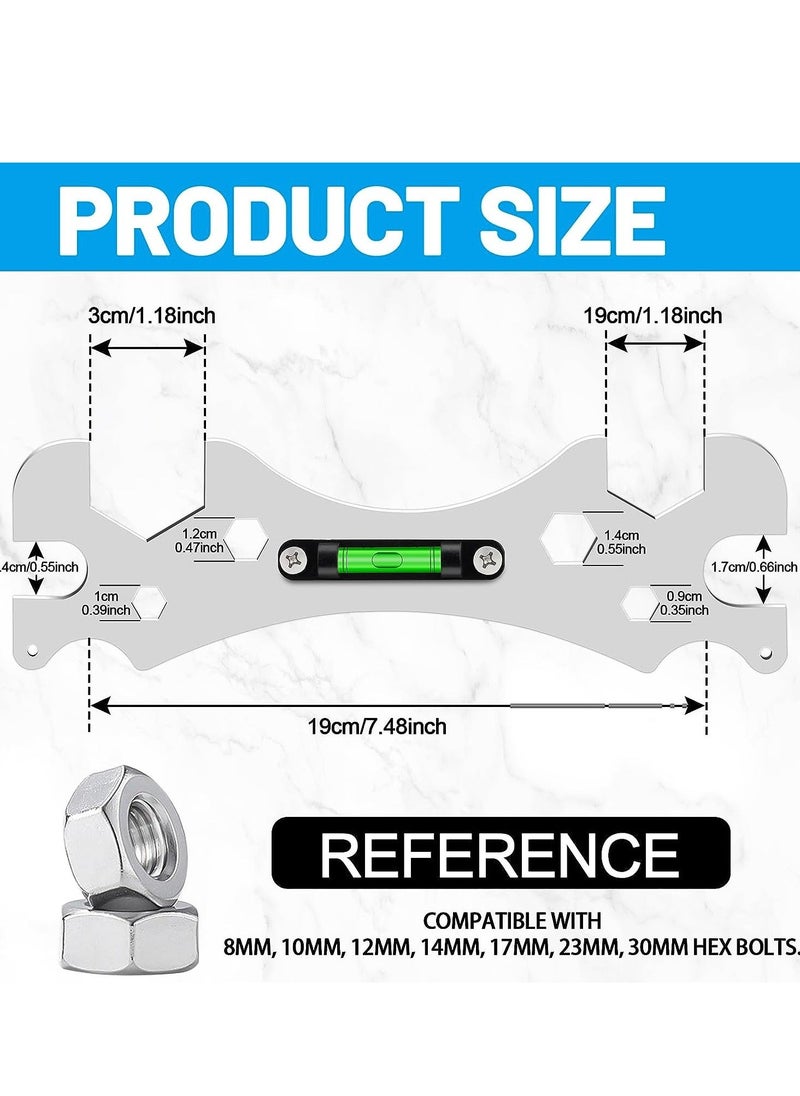 Y&D Shower Wrench Tool, Curved Angle Leveling Wrenches, Stainless Steel Universal Wrench, Plumbing Portable Bathroom Repair for Faucets, Heads, Hex Screws (2Pcs)  - Image 3