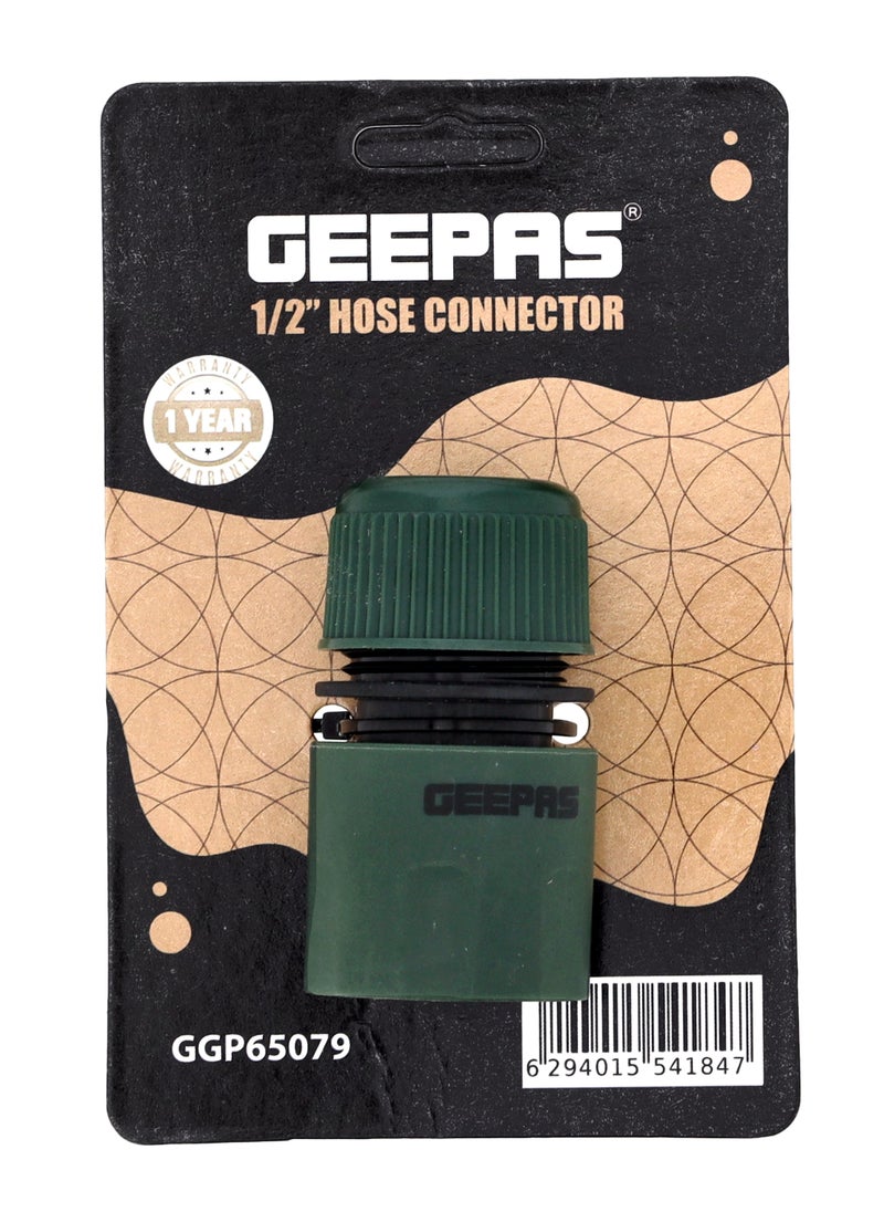 GEEPAS - 1/2 Hose Connector, Hose Quick Connector, GGP65079 | Garden Hose Fitting Quick Connector | Quick Release Hose Connector - Image 1