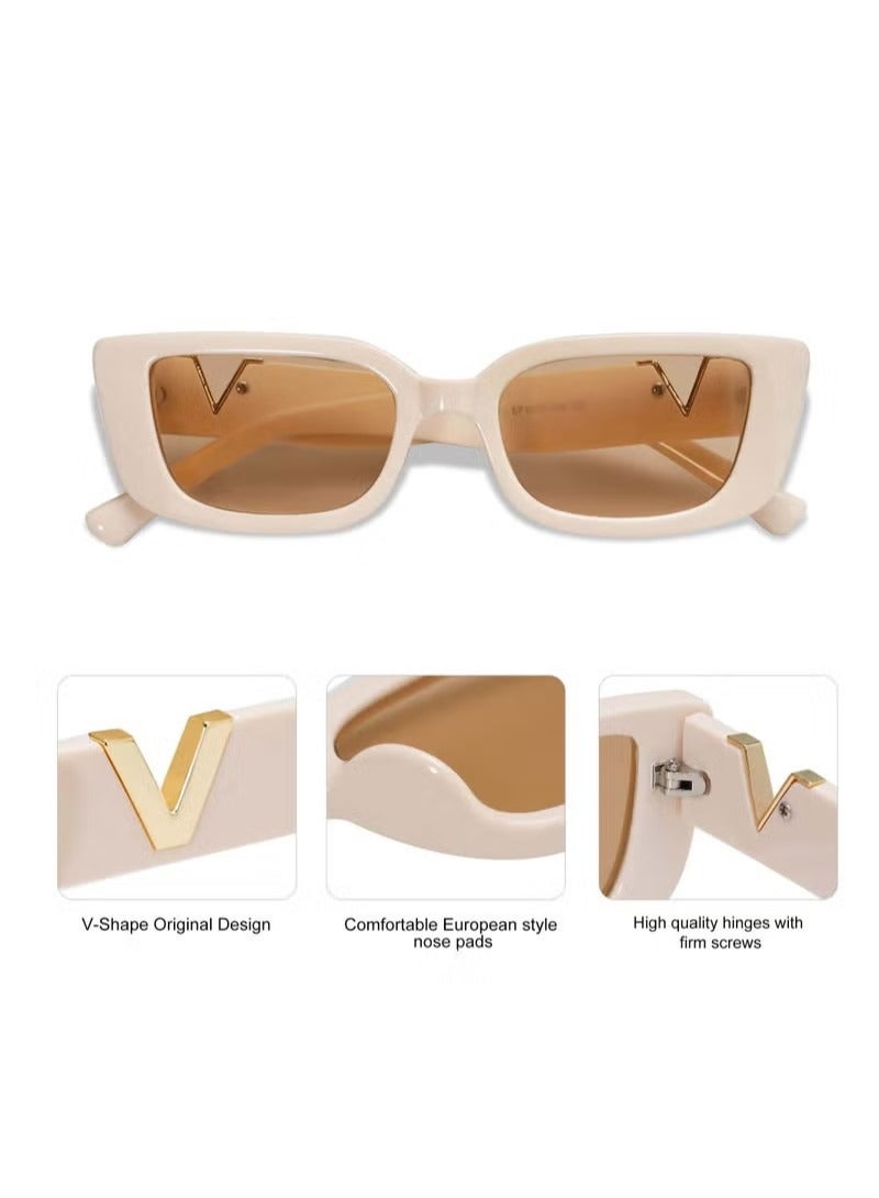Retro small square UV400 protective sunglasses - Image 4
