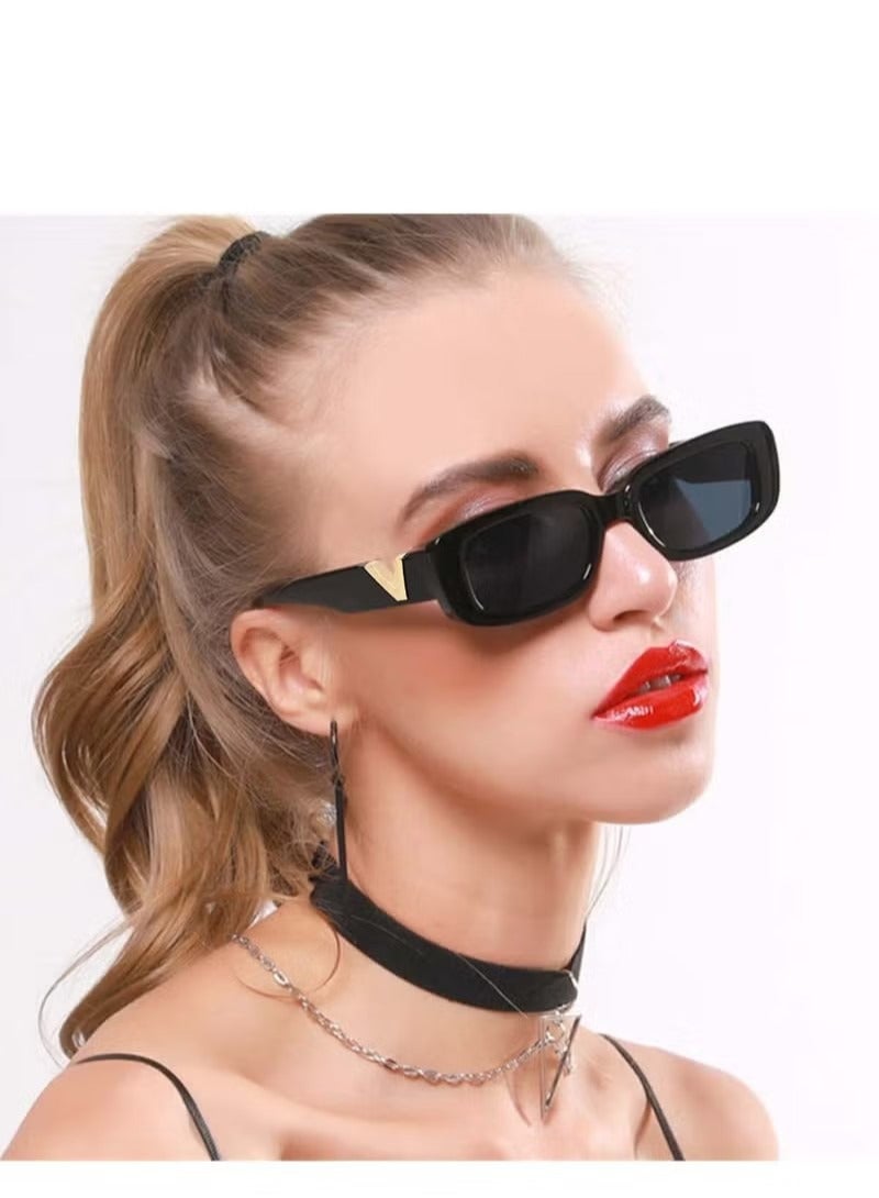 Retro small square UV400 protective sunglasses - Image 3
