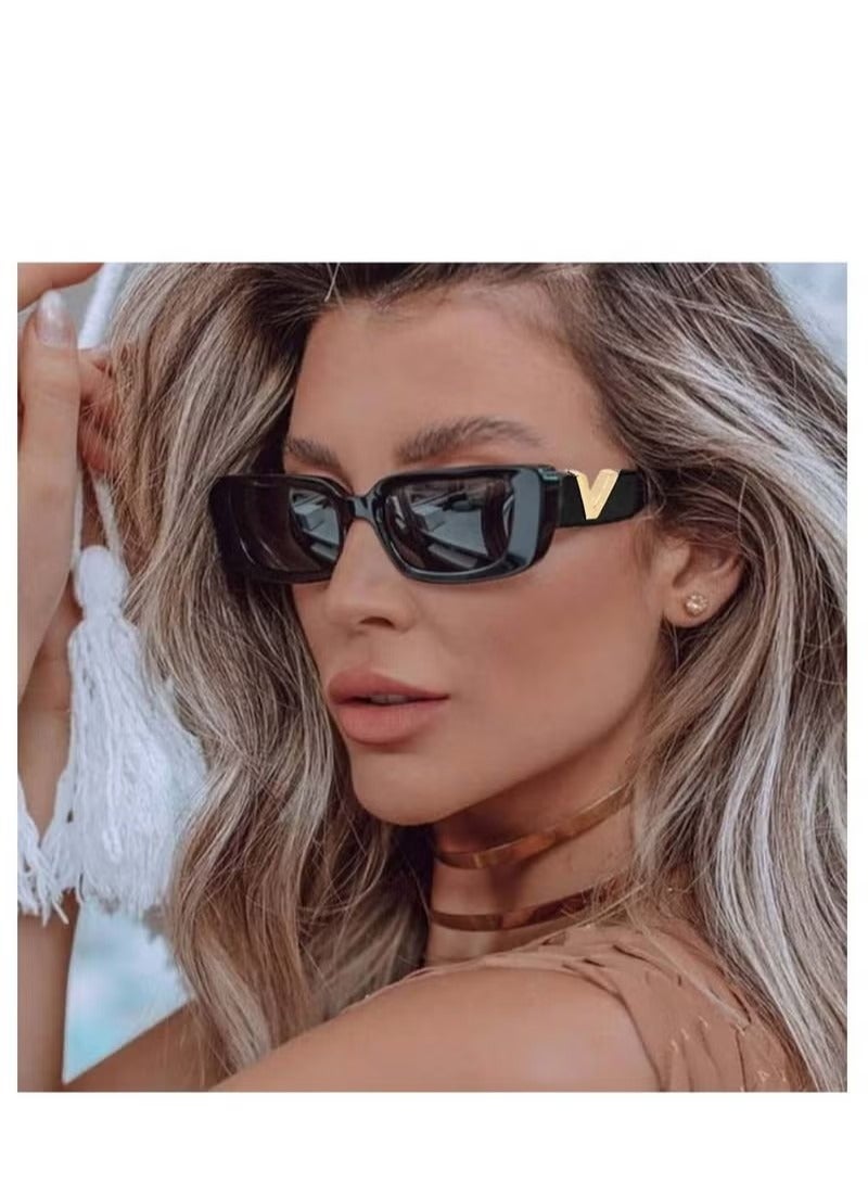 Retro small square UV400 protective sunglasses - Image 2