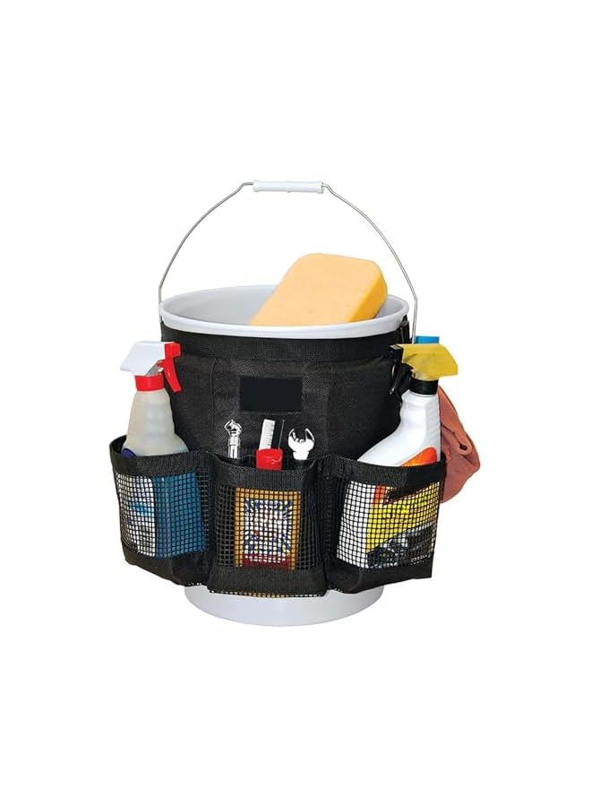 PROMASS promass Car Wash Tool Storage Bag, Multi-Purpose Bucket Car Wash Tool Storage Container, 5 Gallon Fishing Bucket Storage Bag with Quick Dry Function, External Mesh Pocket for Car Supplies  - Image 3