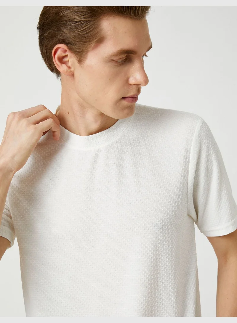 كوتون Basic T-Shirt Crew Neck Short Sleeve Slim Fit