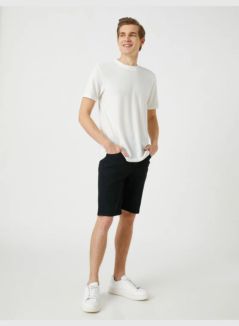 كوتون Basic T-Shirt Crew Neck Short Sleeve Slim Fit
