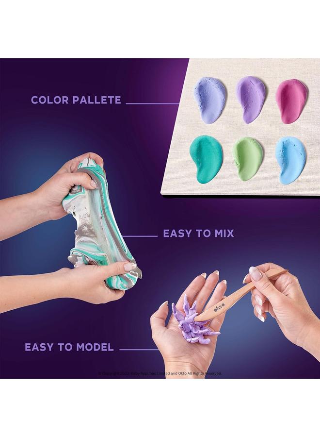 Bluejw OKTO Art Kit Energy | Succulents Art Set 3D for Home Wall Decor | Craft Kits for Adults and Teen | Craft Box with Modeling Clay for Succulents | Hobby Kits Succulent DIY Kits - Image 4