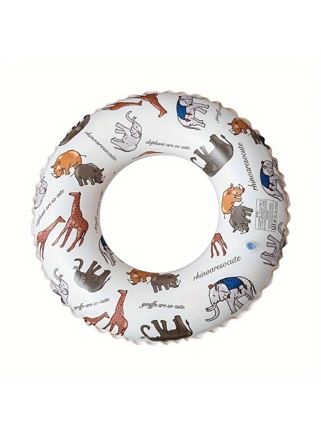 Goolsky 1pc Inflatable Swim Ring with Animal Illustrations - Adult Size, PVC Floating Pool Lounge Chair for Water Fun, Beach Parties & Photo Props, Suitable for Ages 14+, Beach Party Float | Animal Print Design | Durable PVC Materia ﻿ - Image 5