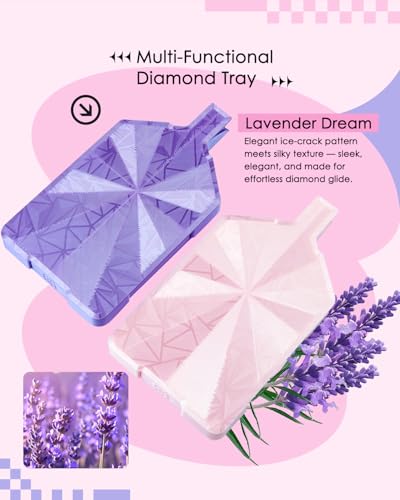 Forever young ForeverYoung Crystalline Diamond Art Trays with Lids Diamond Painting Accessories 2Piece Diamond Painting Trays with Lids Silky Diamond Art Accessories and Tools Lavender Dream - Image 3