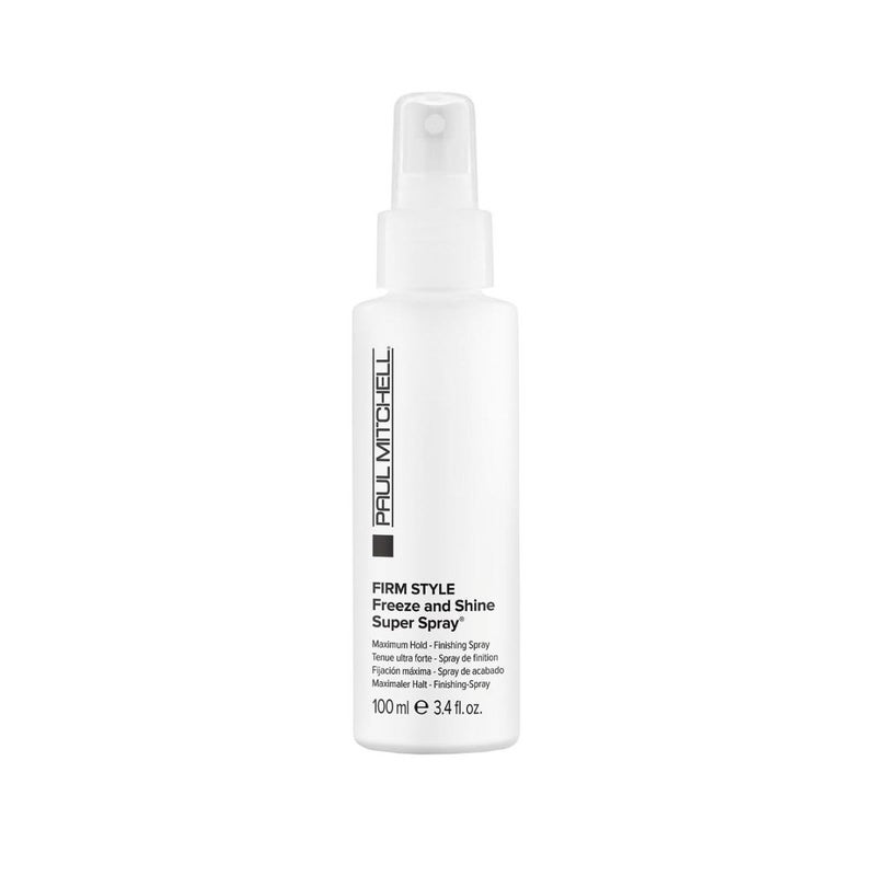 Paul Mitchell بخاخ الشعر بول ميتشل فريز آند شاين، تثبيت أقصى، لمسة لامعة، للشعر الخشن، الحجم: 3.4 أونصة سائلة (عبوة من 1) - Image 1