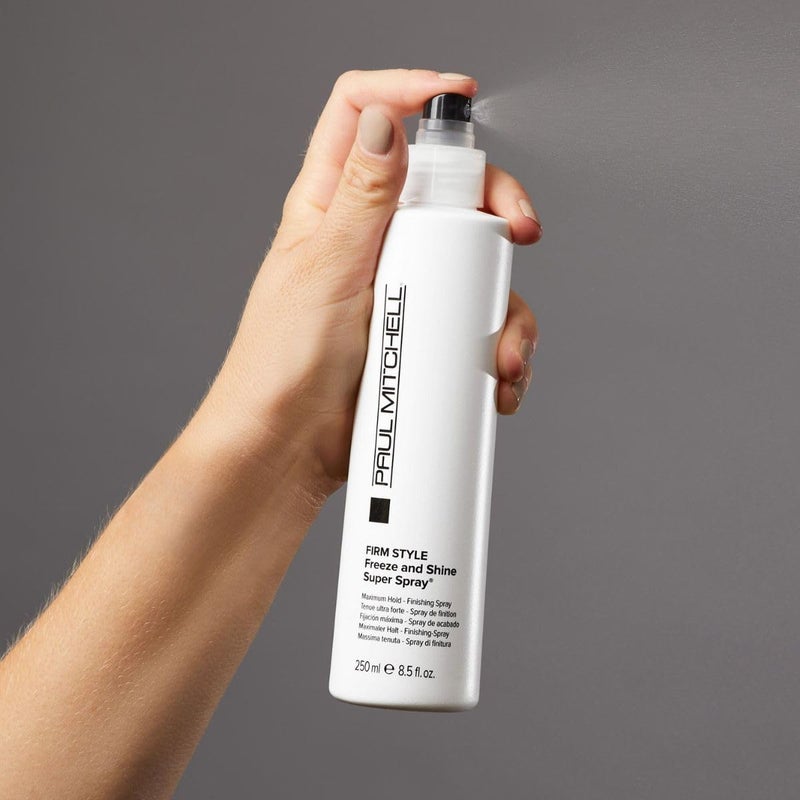 Paul Mitchell بخاخ الشعر بول ميتشل فريز آند شاين، تثبيت أقصى، لمسة لامعة، للشعر الخشن، الحجم: 3.4 أونصة سائلة (عبوة من 1) - Image 2